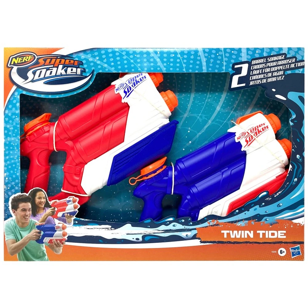 Nerf Super Soaker Twin Tide - 2 pack - 16 x 22.5 x 2.5 Inches