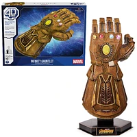 4D Build Marvel Infinity Gauntlet 3D Puzzle Model Kit with Stand - 142 Pieces