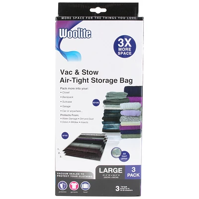 Woolite Vacuum Storage Bag - 3 piece