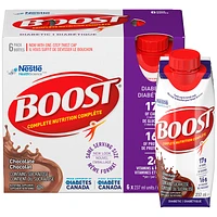 BOOST Diabetic Nutritional Supplement - Chocolate - 6x237ml