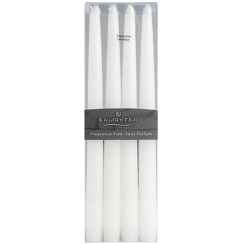 Enlighten Linen Taper Unscented Candles