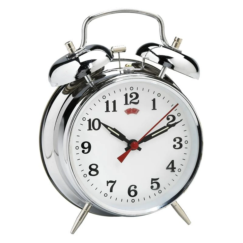 HRS Global Bell Alarm Clock - Silver - BC784