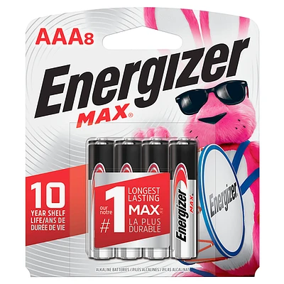 Energizer Max AAA Batteries - 8 pack
