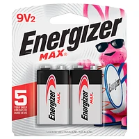 Energizer Max 9V Batteries -  2 pack