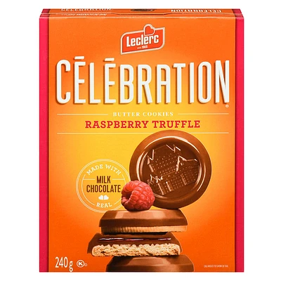 Leclerc Celebration Butter Cookies - Raspberry Truffle - 240g