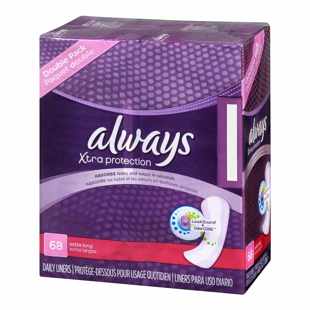 Always Pantiliner Max Protection Dri-Liners - Unscented - 68s