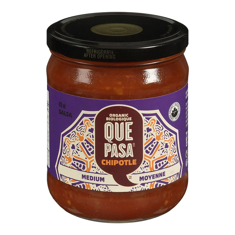 Que Pasa Organic Chipotle Medium Salsa- 420ml