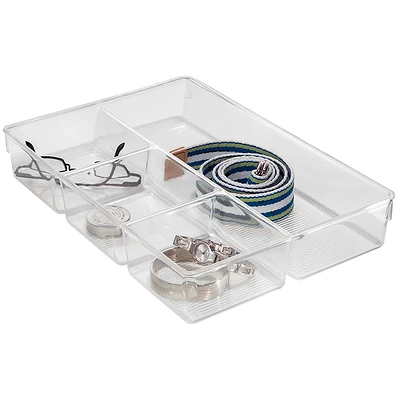 InterDesign Linus Drawer Organizer - Clear - 13 x 9 x 2.25 inch