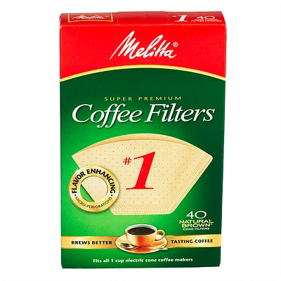 Melitta Coffee Filters - No.1 - Natural Brown - 40s