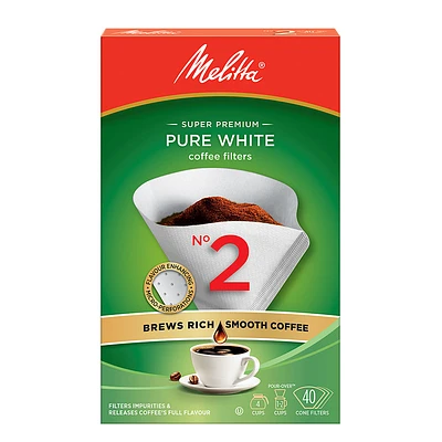 Melitta Coffee Filters - No.2 - White - 40s