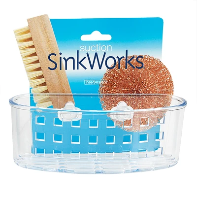 InterDesign Suction Sponge & Scrubber Centre - Clear 