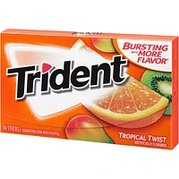 Trident Sugarless Gum - Tropical Twist - 14s