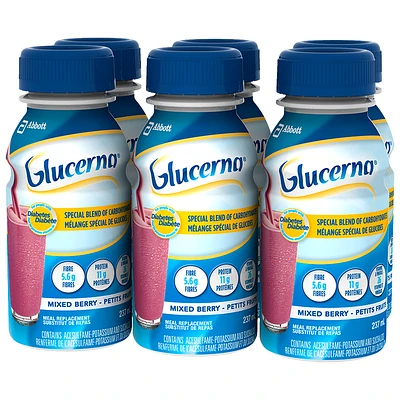 Glucerna Diabetic Drink - Mixed Berry -  6 x 237ml