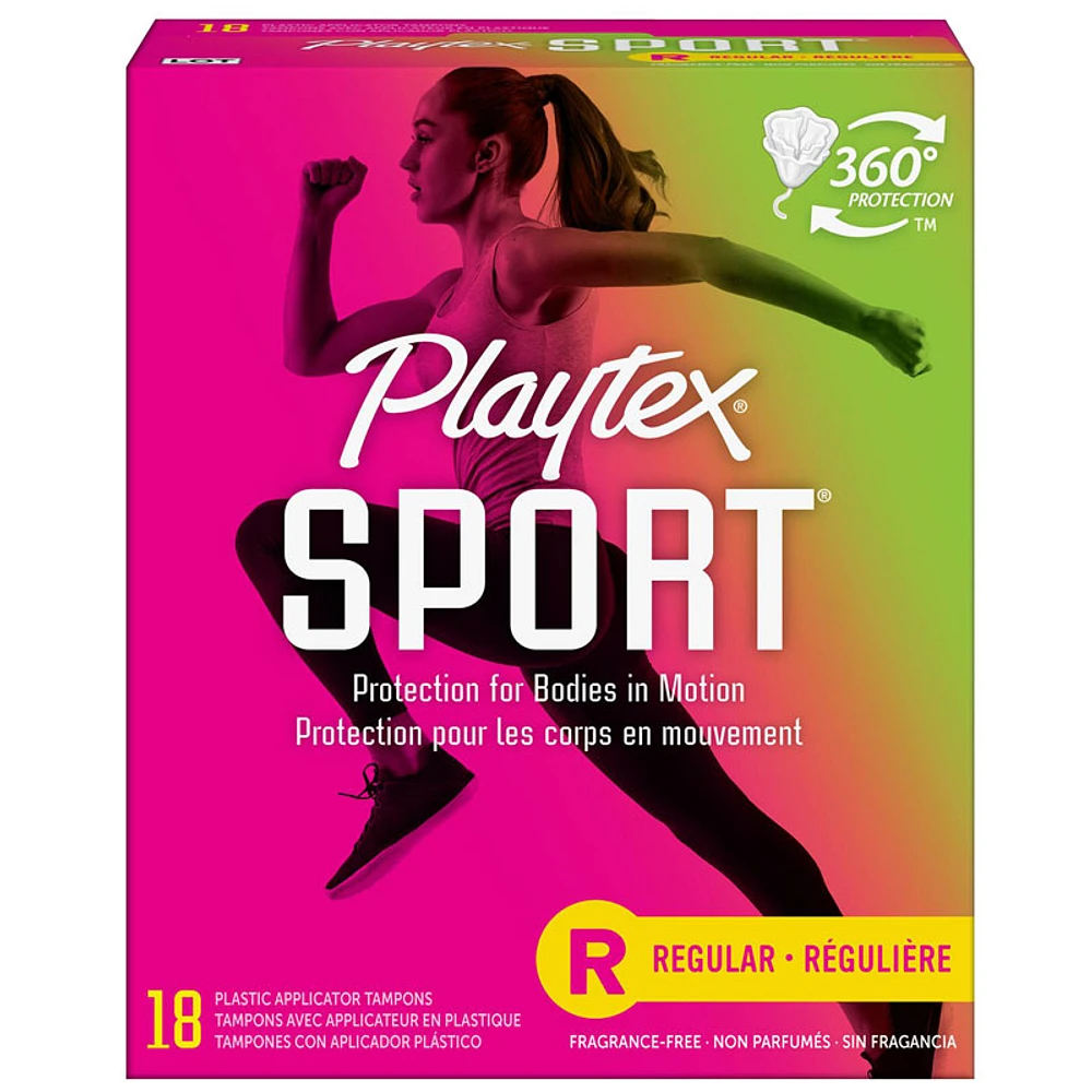 Playtex Sport Tampons - Regular - Unscented - 18s