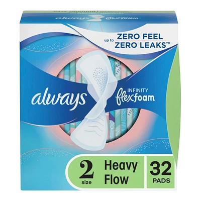 Always Infinity Sanitary Pads - Heavy - Size 2 - 32s