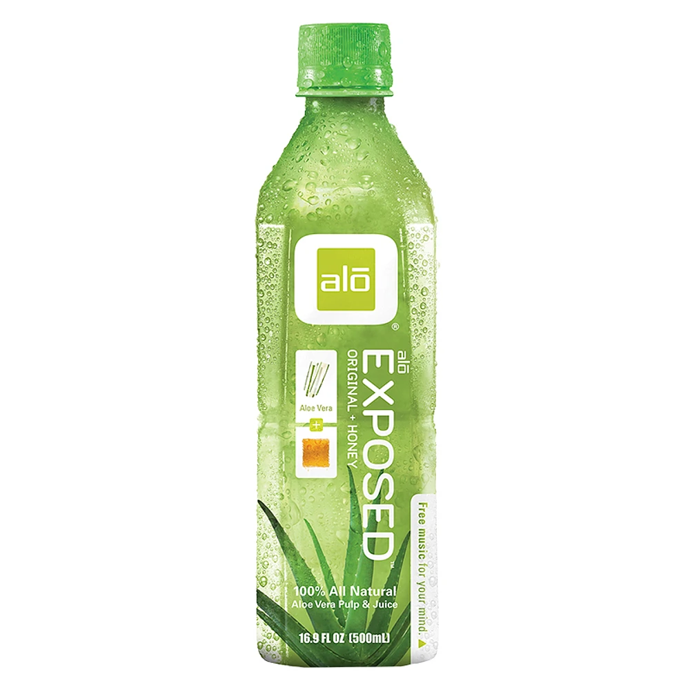 Alo Exposed Aloe Vera Pulp and Juice - Original plus Honey - 500ml