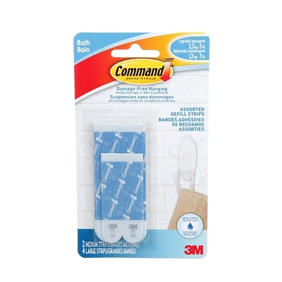 Command Bath Self-Adhesive Strip Set - Blue