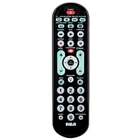 RCA 4 Device Big Button Remote - Black - CRCRBB04GR