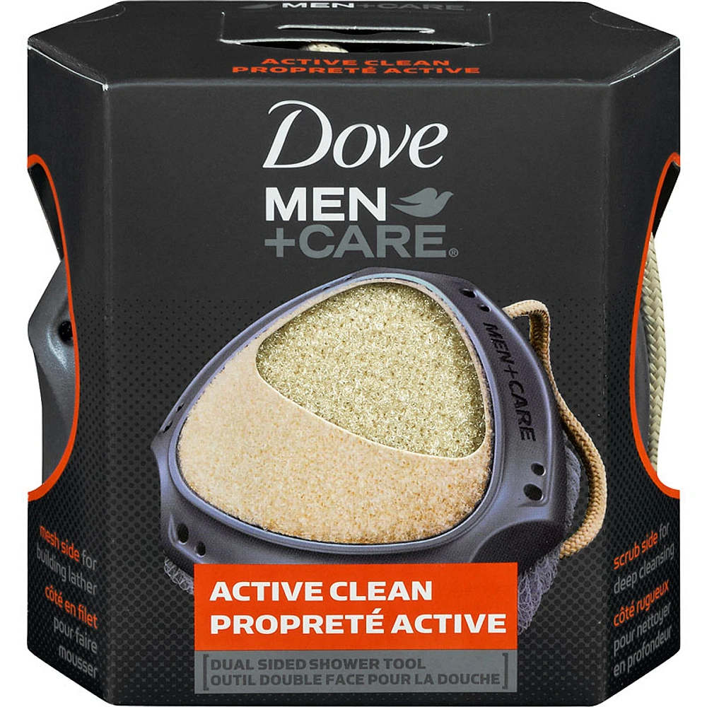 Dove Men+Care Active Clean Dual Sided Shower Tool - 1 Count