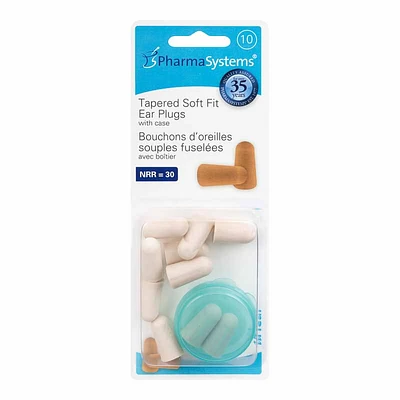 PharmaSystems Taper Fit Soft Ear Plugs - Tan - 10s