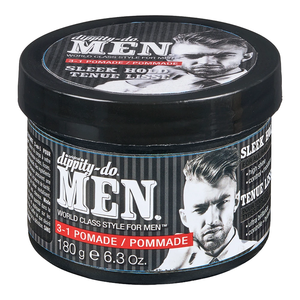 Dippity-Do Men Pomade 3 in 1 Pomade - Sleek Hold- 180g