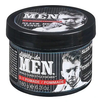 Dippity-Do Men Pomade 3 in 1 Pomade - Sleek Hold- 180g