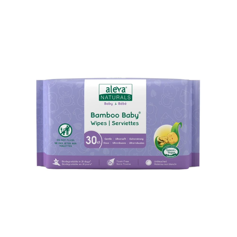 Aleva Bamboo Baby Wipes - 30's