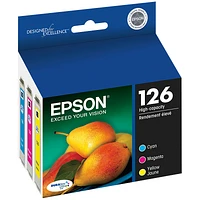 Epson 126 Durabrite Ultra High-Capacity Colour Ink Cartridge - Multi-Pack - T126520-S