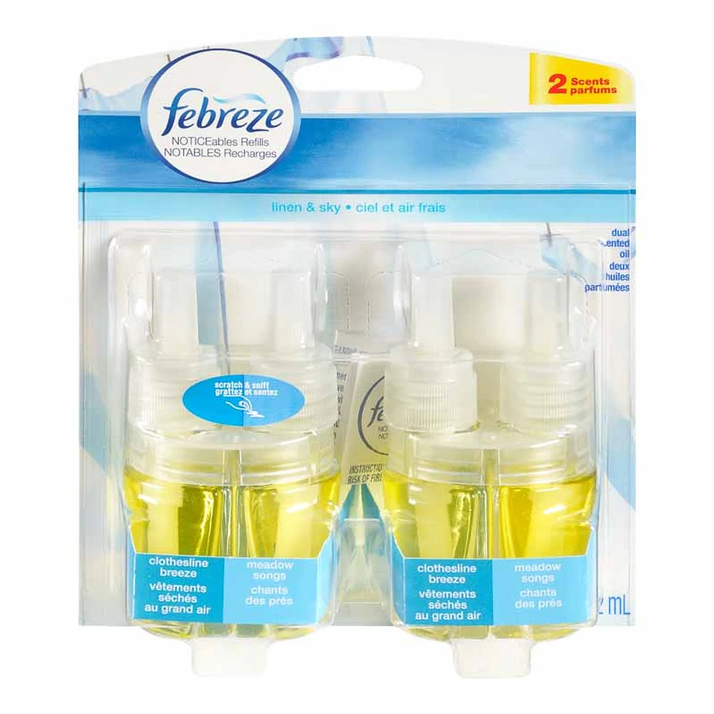 Febreze NOTICEables Dual Scented Oil Refill - Linen & Sky - 2 refills - 52ml