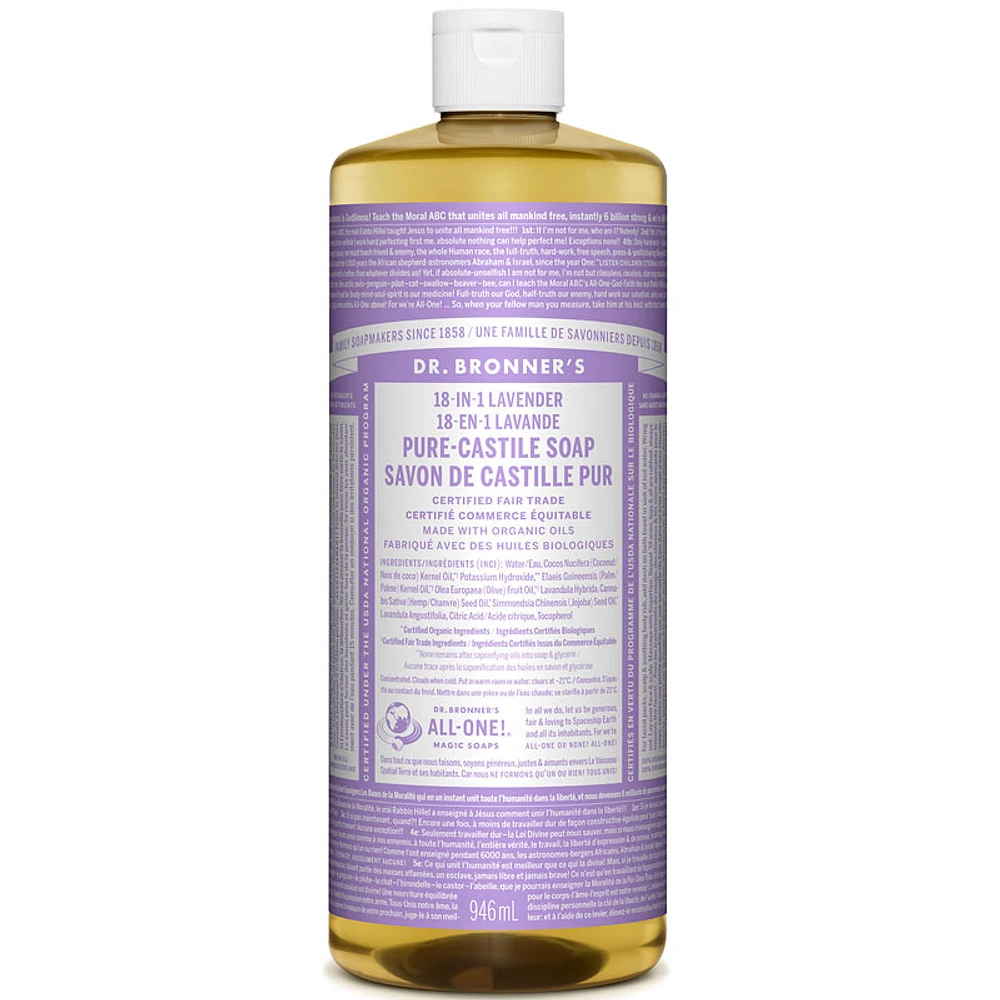 Dr. Bronner's 18-IN-1 Pure-Castile Liquid Soap - Lavender