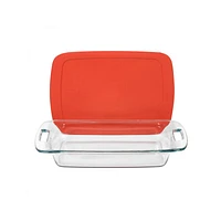 Pyrex Easy Grab Baking Dish with Lid - Oblong - 3 quart