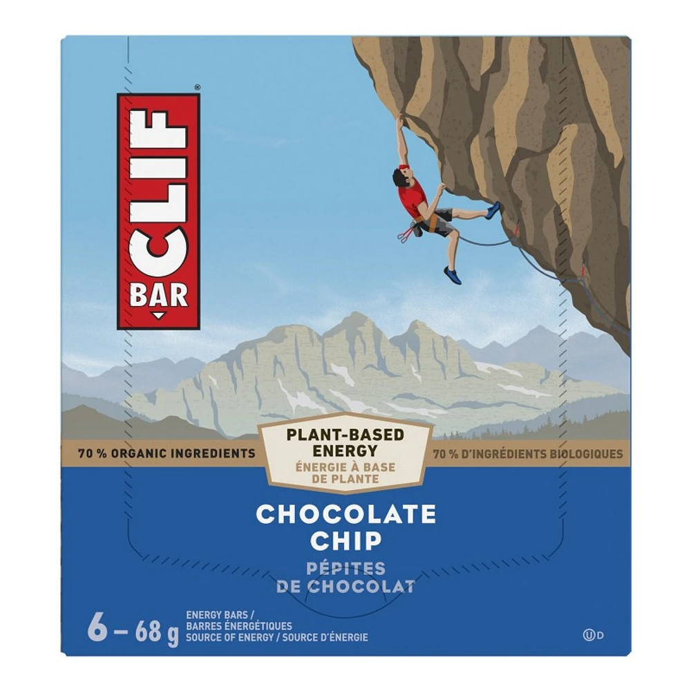 Clif Bar Energy Bar - Chocolate Chip - 6 x 68g
