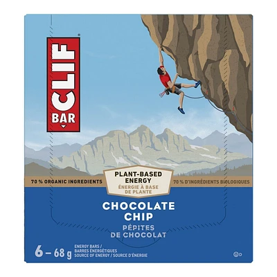 Clif Bar Energy Bar - Chocolate Chip - 6 x 68g