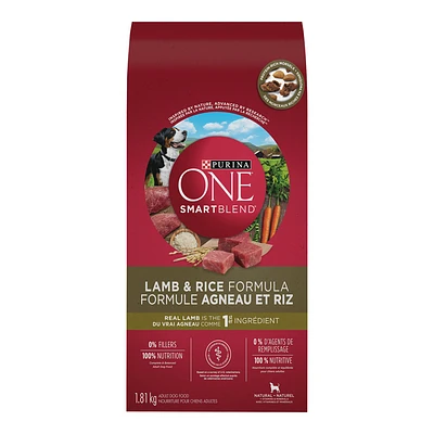 Purina One Smartblend Dog Food - Lamb and Rice Formula - 1.81kg