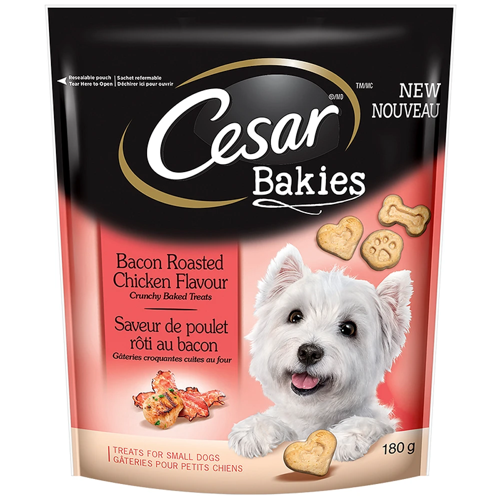 Cesar Bakies Dog Treats - Bacon Roasted Chicken - 180g