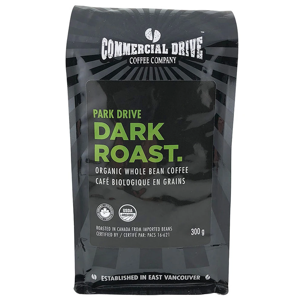 Commercial Drive Coffee - Park Drive Dark Roast - Whole Bean - 300g