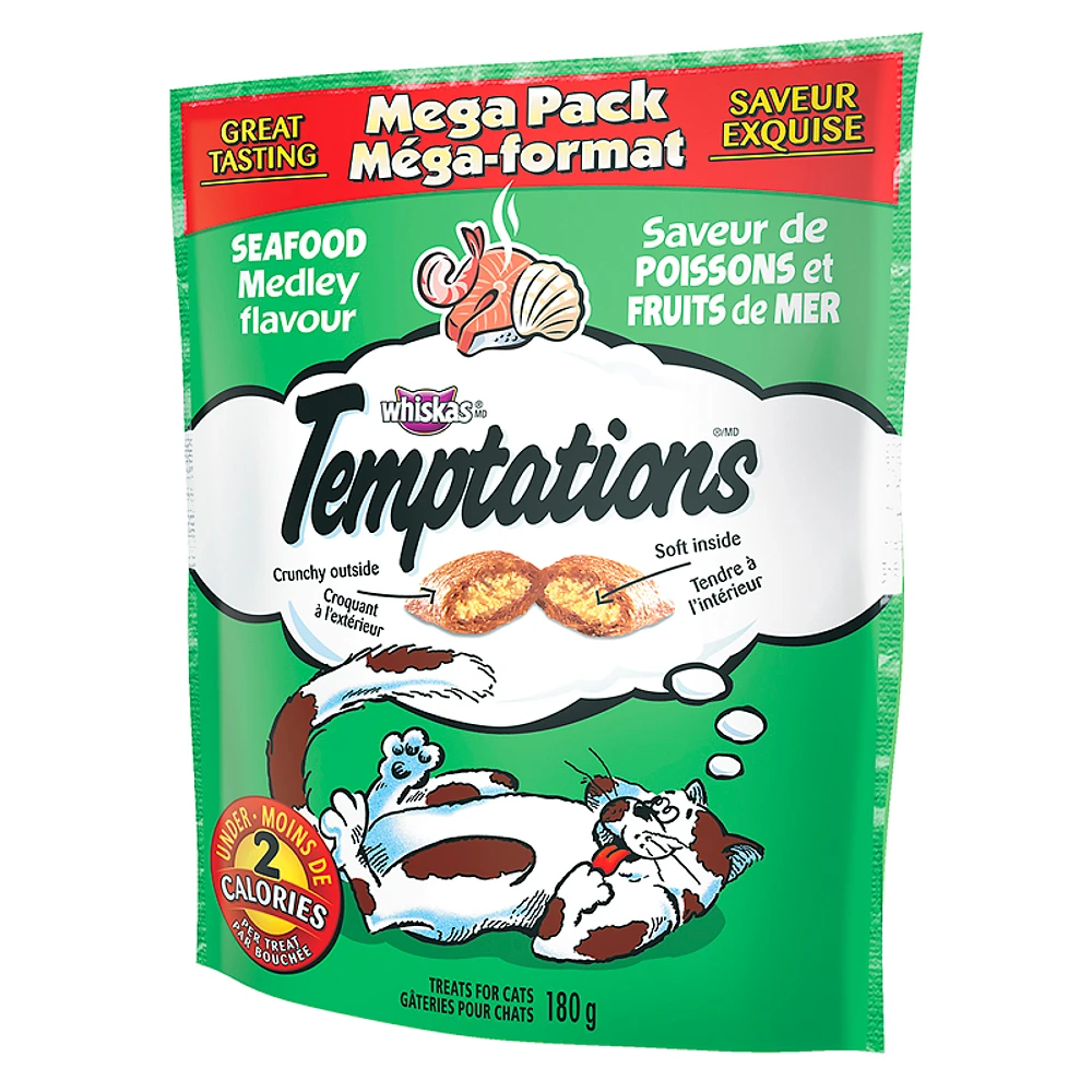 Whiskas Temptations Mega Pack - Seafood Medley - 180g