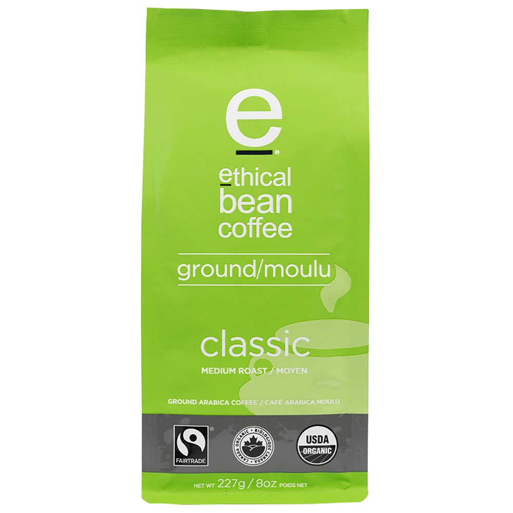 Ethical Bean Coffee - Classic Medium Roast - Ground Coffee - 227g