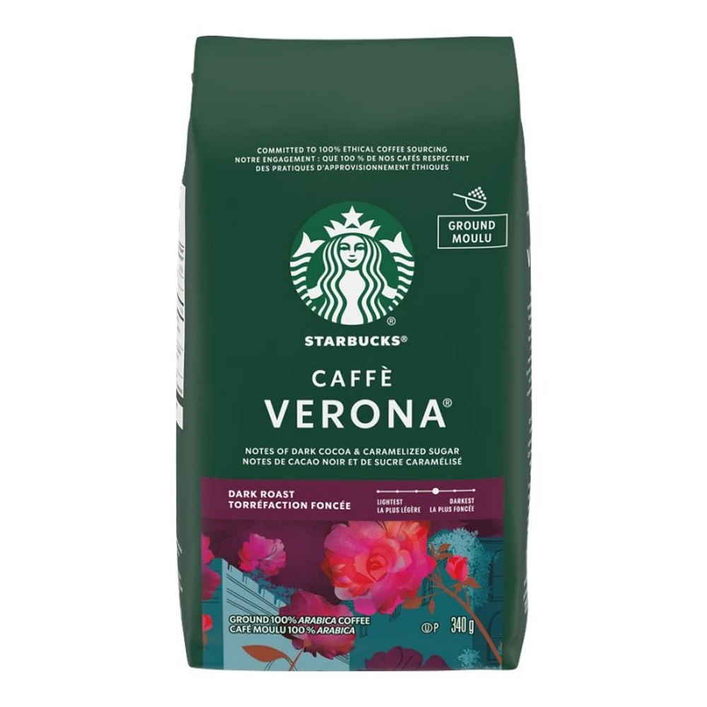 Starbucks Coffee - Caffe Verona Dark Roast - Ground Coffee - 340g