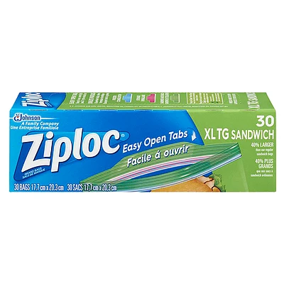 Ziploc Sandwich Bags Extra Large - 30s