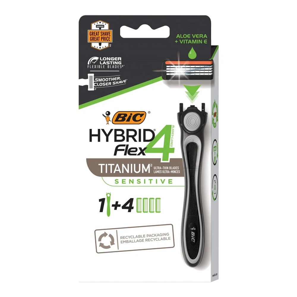 BIC Hybrid Flex 4 Men's Advanced Disposable Blade System - 4 piece