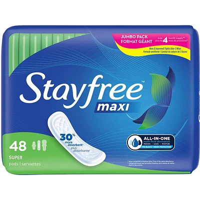 Stayfree Maxi Super Pads - 48s