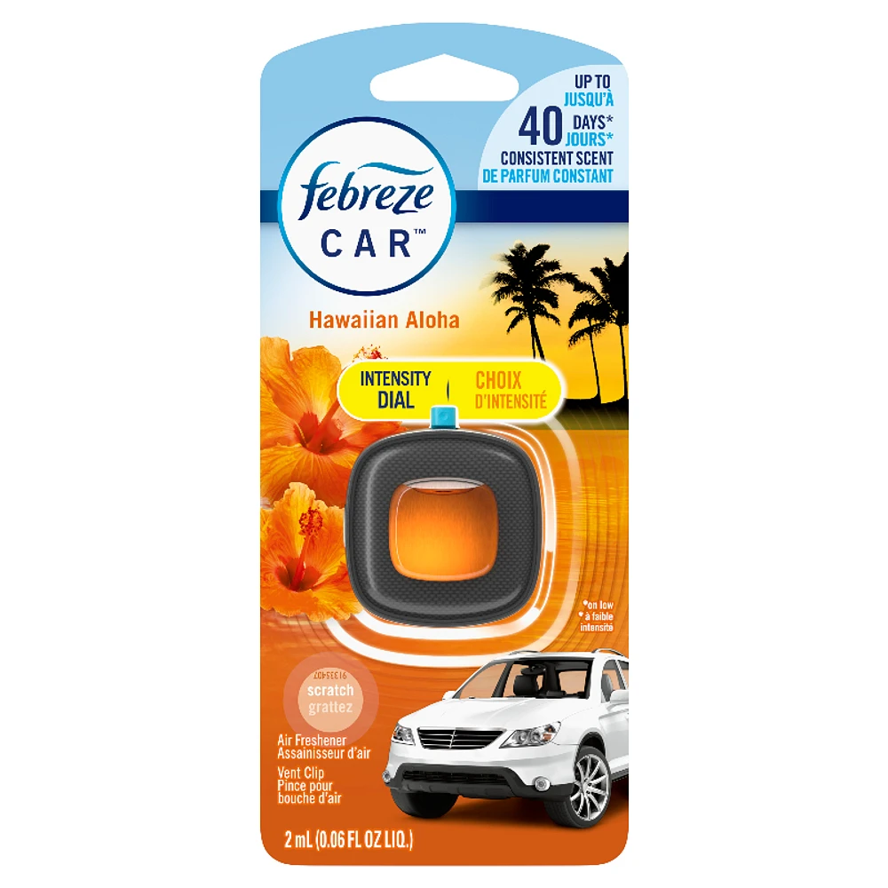 Febreze Car Air Freshner Vent Clips - Hawaiian Aloha - 2ml