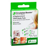 High Tech Health Circulation Booster Replacement TENS Body Pads - 4s