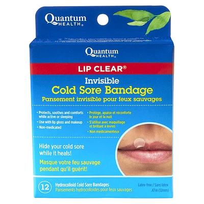 Quantum Health Lip Clear Invisible Cold Sore Bandages - 12's