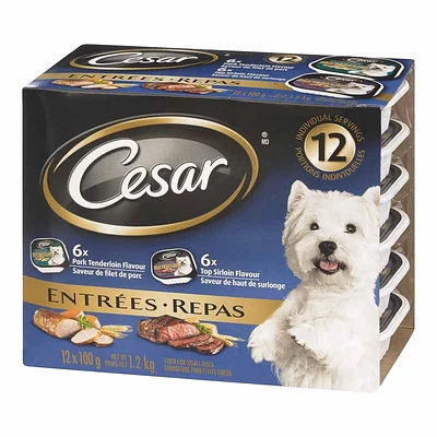 Cesar Dog Food - Sirloin & Pork - 12x100g