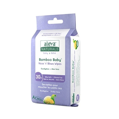 Bamboo Baby Nose n Blow Wipes - 30's