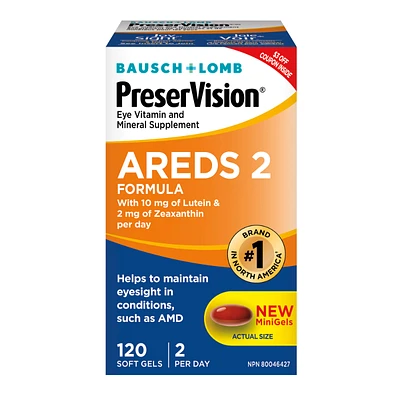 Bausch & Lomb PreserVision Areds 2 Eye Vitamins - 120s