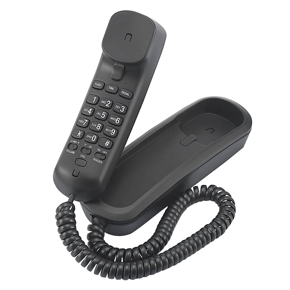 Vtech Corded Slimline Phone - Black - CD1103BK