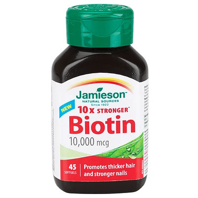 Jamieson 10x Stronger Biotin - 10,000 mcg - 45s